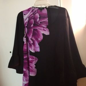 Alfani Black, purple blouse XL tropical